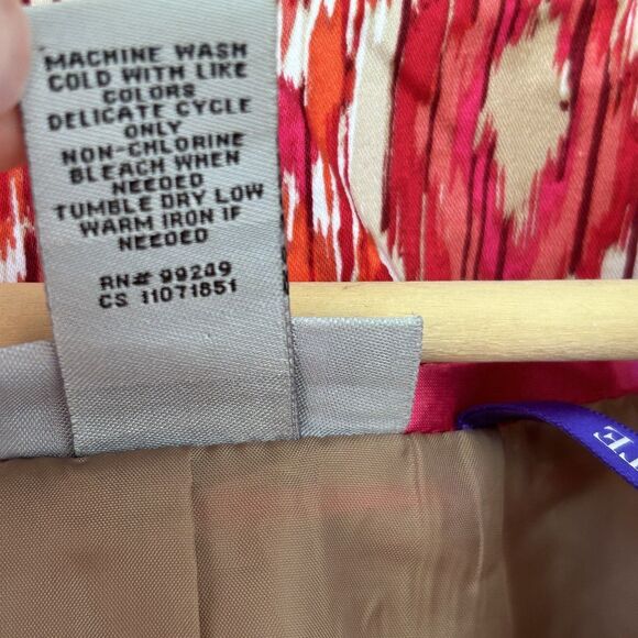 Catherine's Jacket Size 5X WP 5XWP Pockets Open Front Colorful Ikat Print Collar - Picture 6 of 7